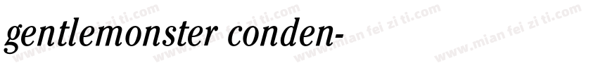 gentlemonster conden字体转换
